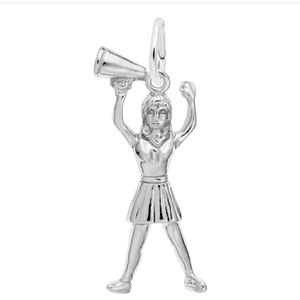 Sterling Silver Cheerleader w/megaphone